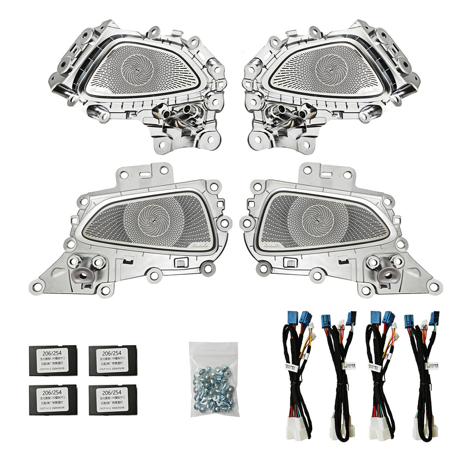 E Klasse W214 Lautsprecher Cover Türen Vonre und Hinten Beleuchtet V1