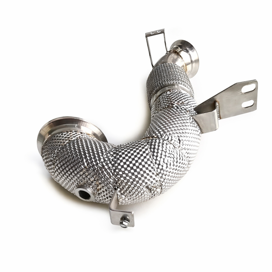 E53 W213 Catless Downpipe mit Hitzeschutz