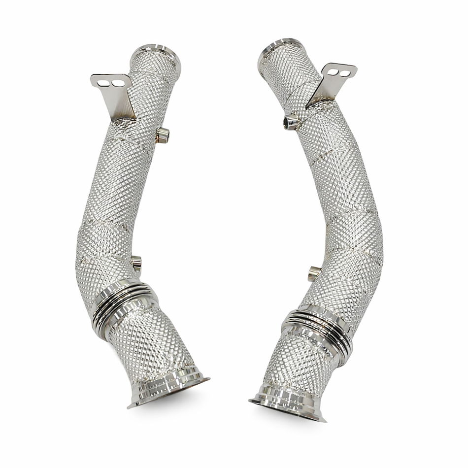 E43 E400 E450 W213 Catless Downpipe mit Hitzeschutz