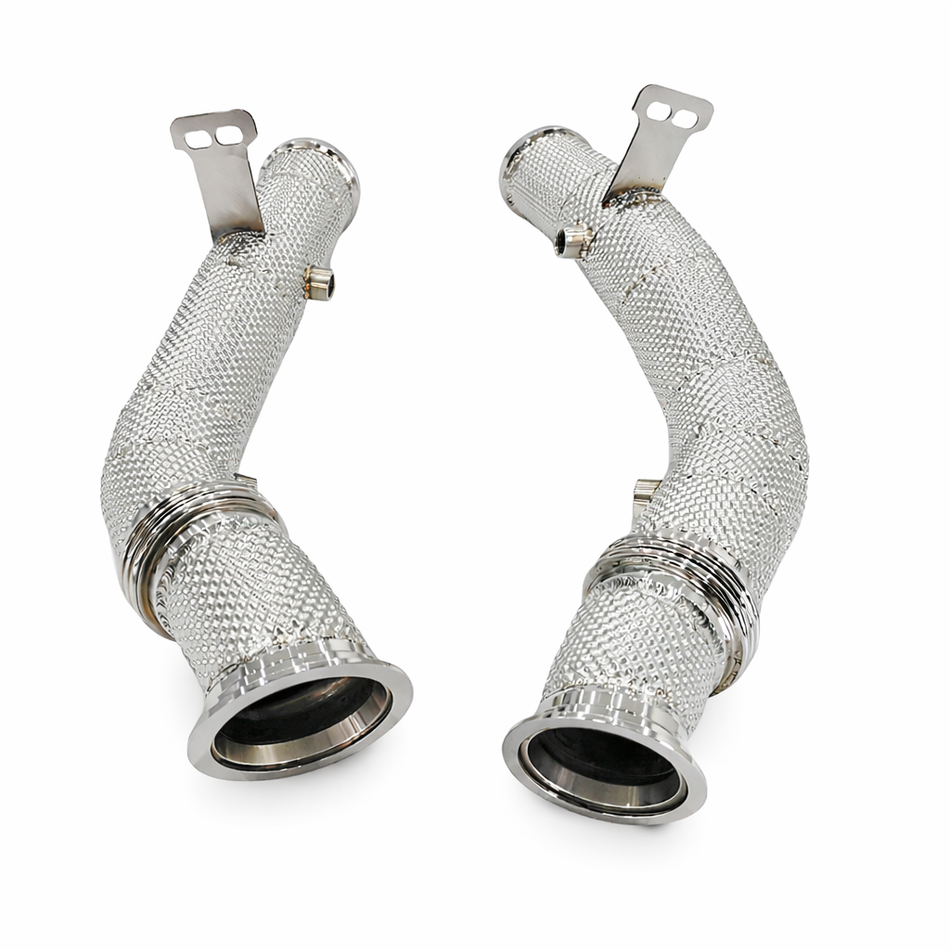 E43 E400 E450 W213 Catless Downpipe mit Hitzeschutz
