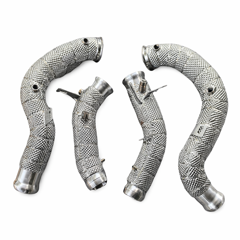 E63 W213 Catless Downpipe mit Hitzeschutz