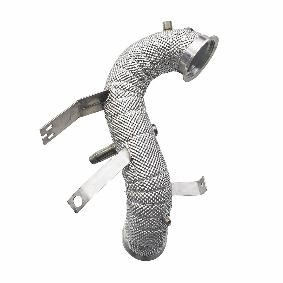 A45 W177 Catless Downpipe mit Hitzeschutz