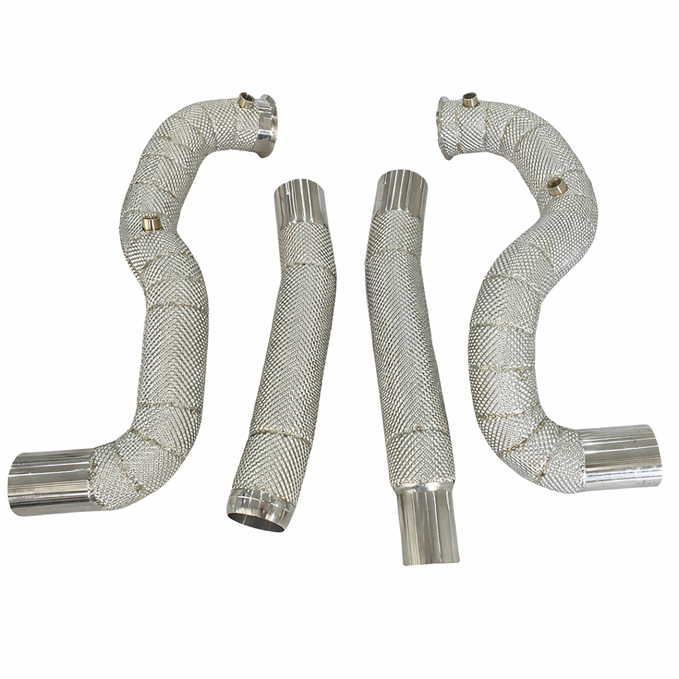 AMG GT GTC GTS GTR C190 Catless Downpipe mit Hitzeschutz