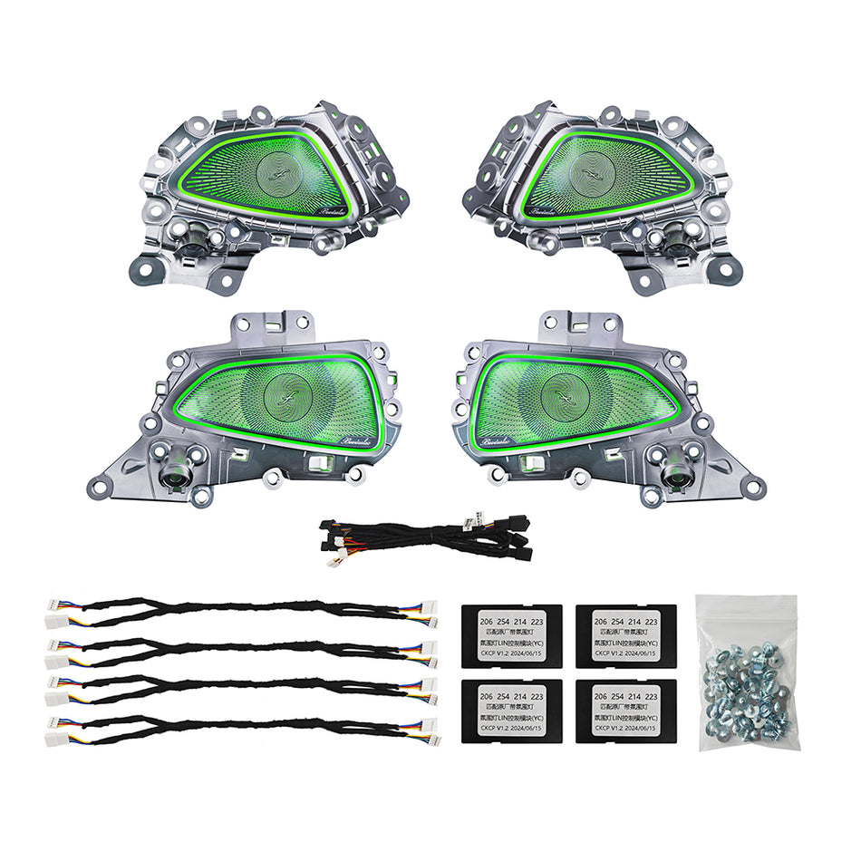 E Klasse W214 Lautsprecher Cover Türen Vonre und Hinten Beleuchtet V2